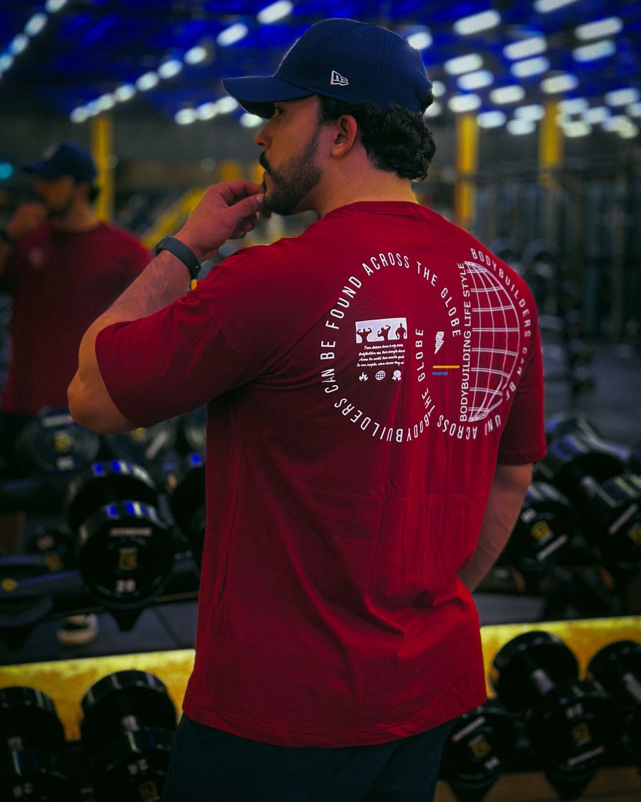 Camiseta Crown Training Over World Bordô