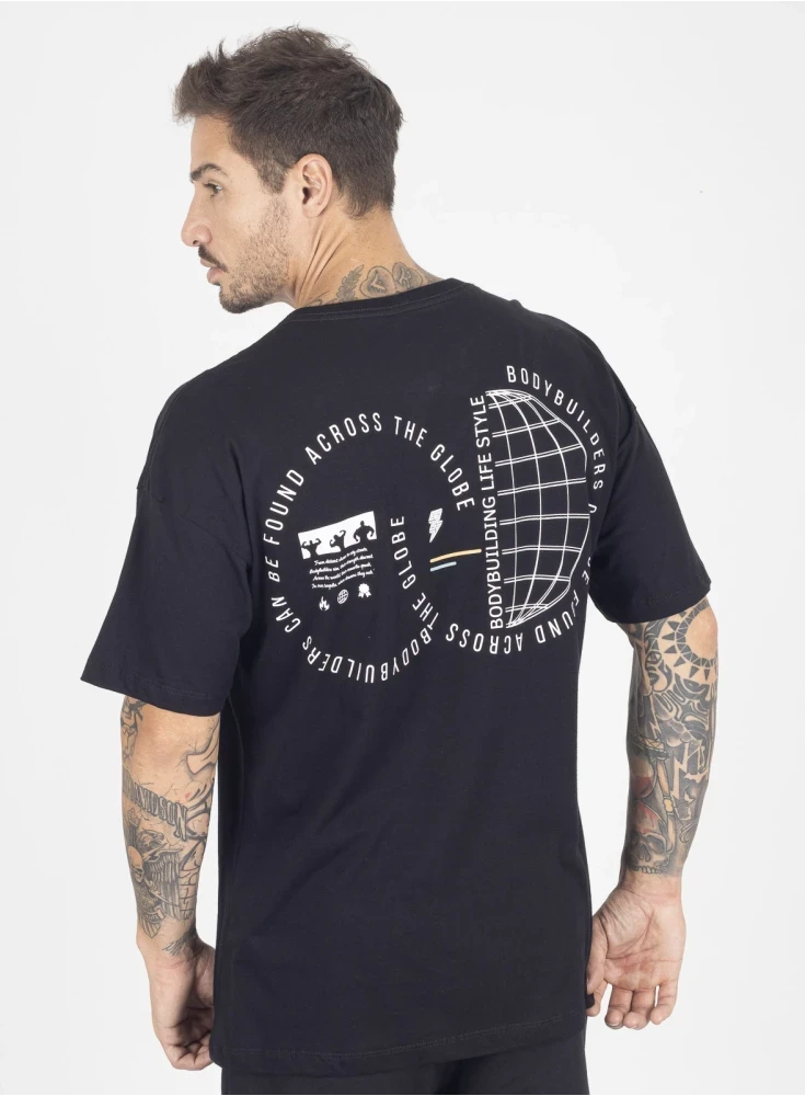 Camiseta Crown Training Over World Preto