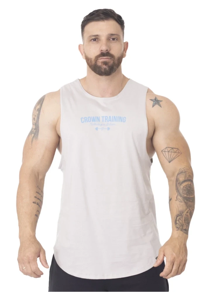 Regata Crown Tank Viciado no Pump Cinza