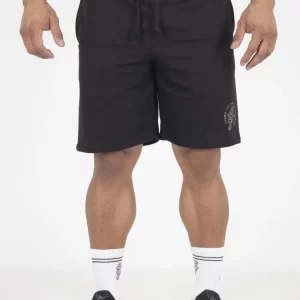 Bermuda Crown Trad Moletom Bodybuilding Bordada Preto