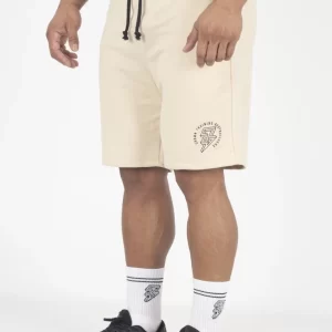 Bermuda Crown Trad Moletom Bodybuilding Bordada Creme