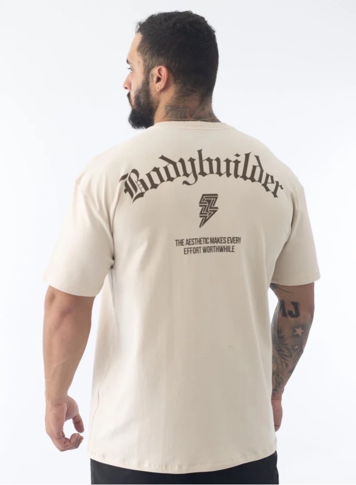 Camiseta oversized creme